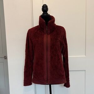 Women's Burgundy Fleece Jacket